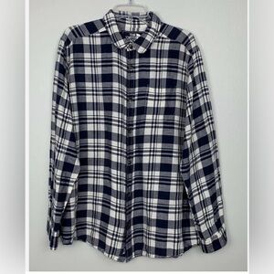 The North Face Plaid Linen Blend Shirt Long Sleeve - XL